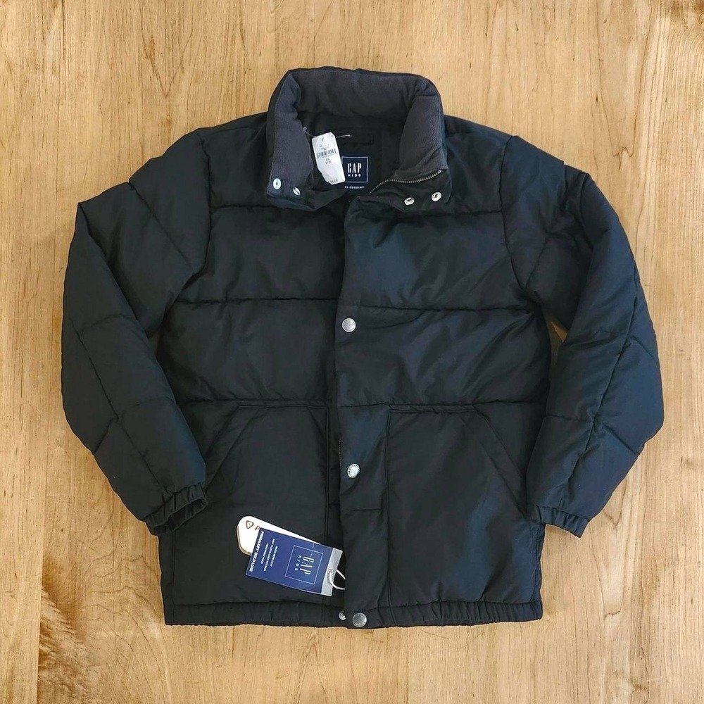 (NWT)GAP Kids Black Primaloft Puffer Jacket Size XL